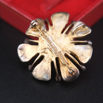 ❤️ Vintage David Andersen Sterling Silver Enamel Apple Blossom Brooch / Pendant  Design by Karl Jørgen Otteren | 1960s