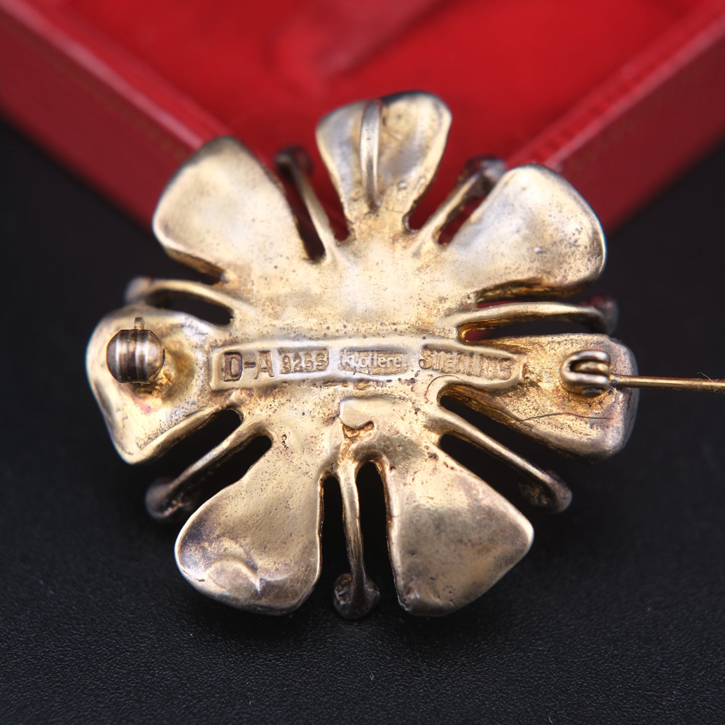 ❤️ Vintage David Andersen Sterling Silver Enamel Apple Blossom Brooch / Pendant  Design by Karl Jørgen Otteren | 1960s