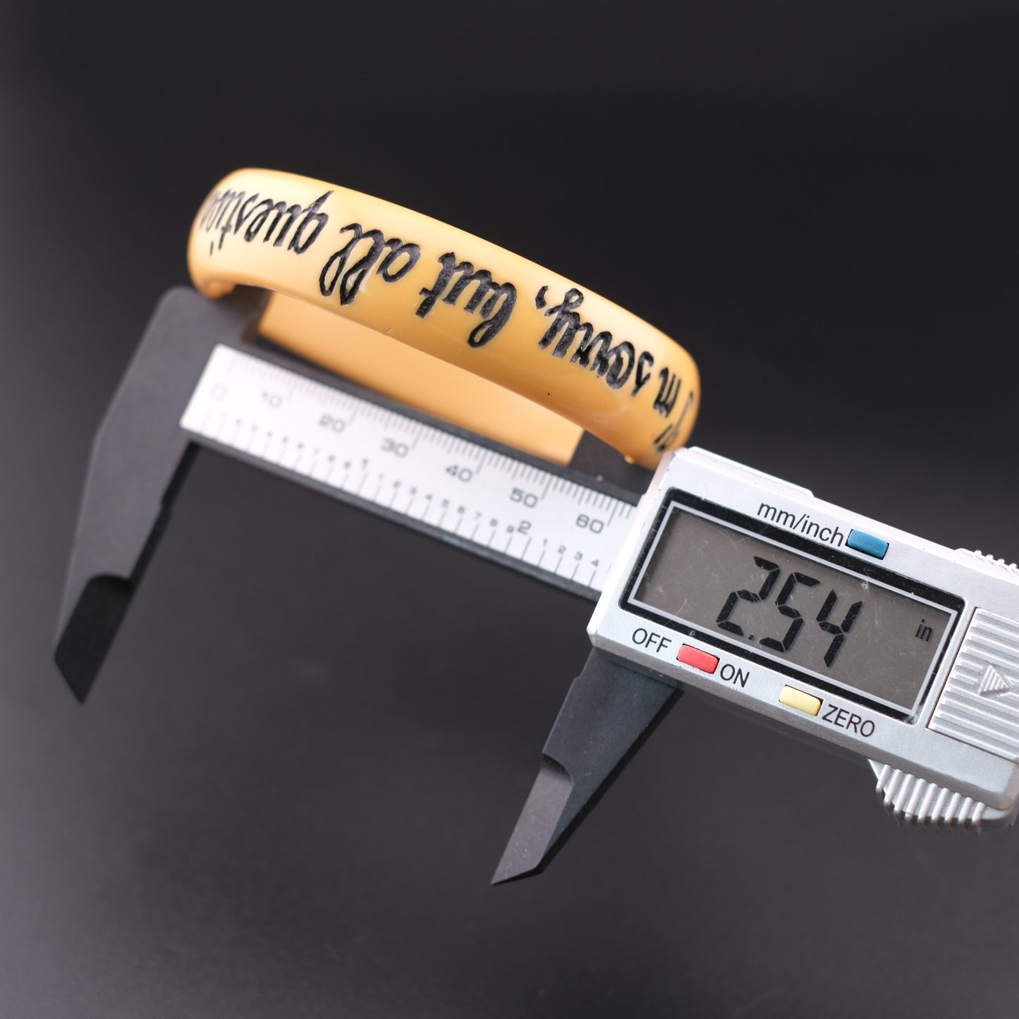 ❤️ Jessica Kagan Cushman Resin Quote Bangle – “I’m sorry, but all questions must be submitted in writing
