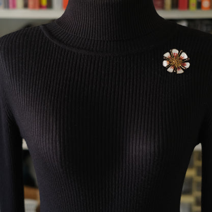 ❤️ Vintage David Andersen Sterling Silver Enamel Apple Blossom Brooch / Pendant  Design by Karl Jørgen Otteren | 1960s