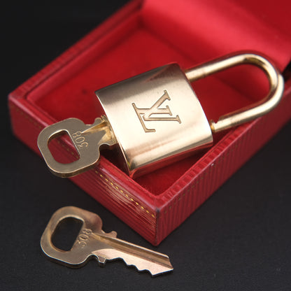 Vintage Louis Vuitton Brass Padlock with 2 Keys No. 308 – Made in France