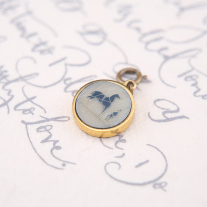 Vintage Hermès Paris Pendant – Horse & Groom Motif | Bijouterie Fantaisie