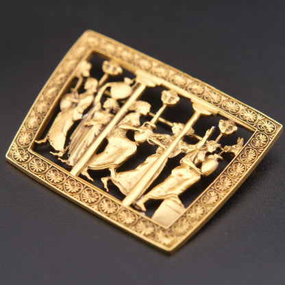 ❤️ Vintage MFA Museum of Fine Arts Classical Figural Brooch