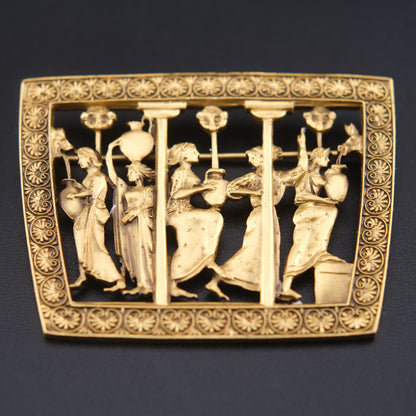 ❤️ Vintage MFA Museum of Fine Arts Classical Figural Brooch