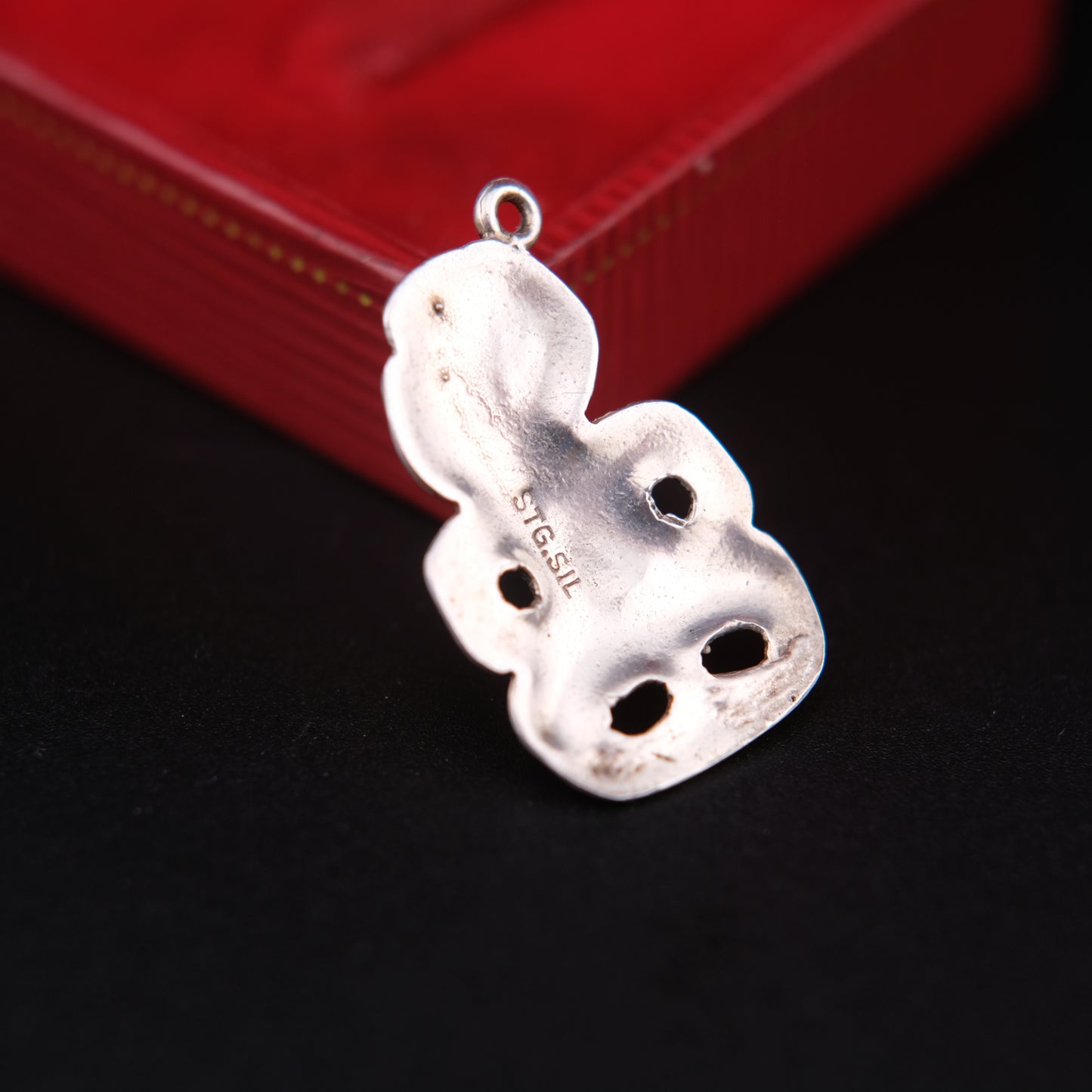 Vintage Sterling Silver Maori Tiki Pendant – Handcrafted Tribal Symbol of Protection