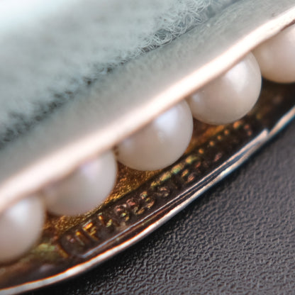 ❤️ Sterling Silver Pearl Pea Pod Brooch – MFA 925