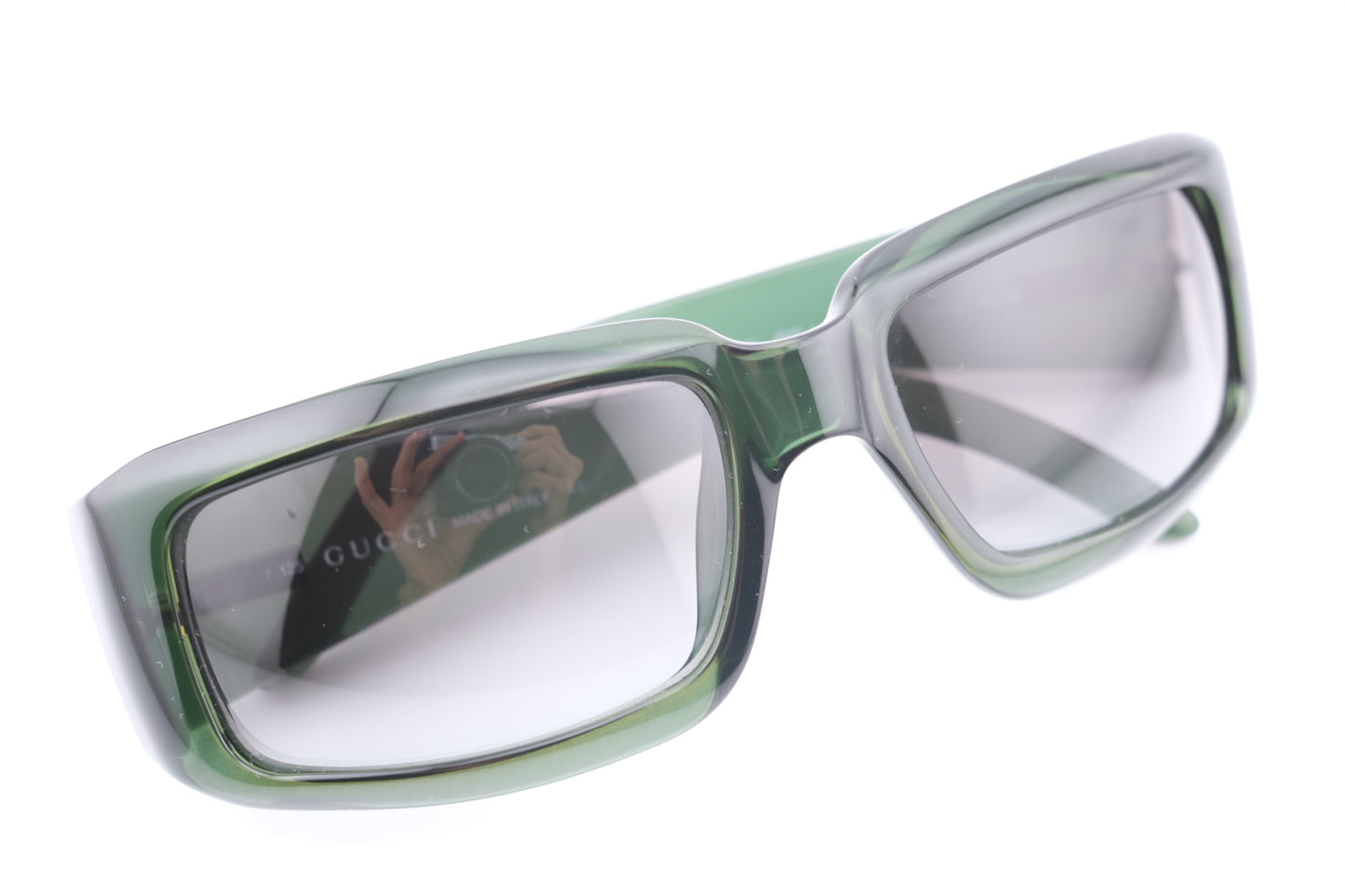❤️ Vintage Gucci GG 1403/S Green Rectangular Sunglasses – Made in Italy