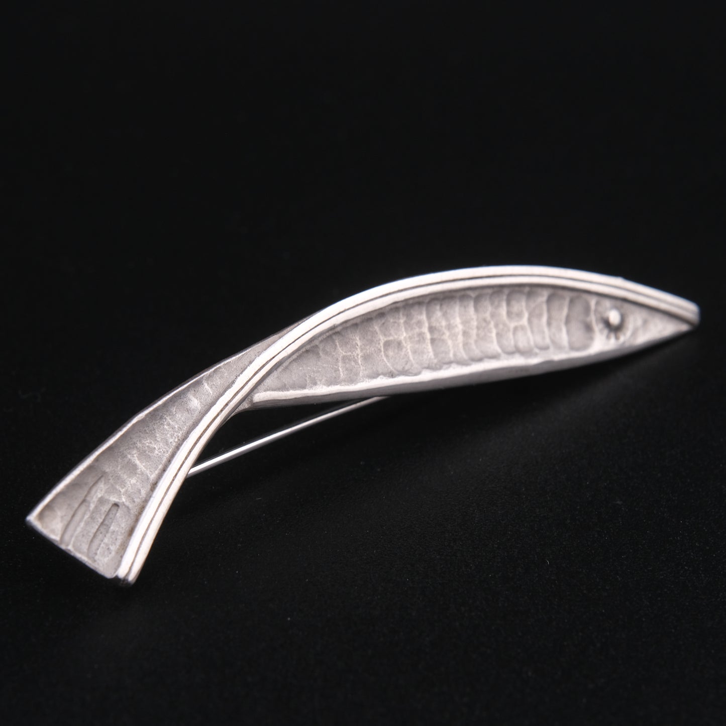 ❤️ Vintage Silver Fish Brooch | Sculptural Modernist Animal Design