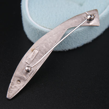 ❤️ Vintage Silver Fish Brooch | Sculptural Modernist Animal Design