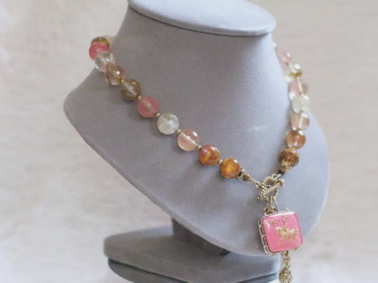 ❤️ Vintage Rubin & Steele Knight Intaglio Double-Sided Pendant Necklace