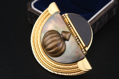 Vintage Marena Handmade German Brooch – Convertible to Pendant – Art Deco Revival Design