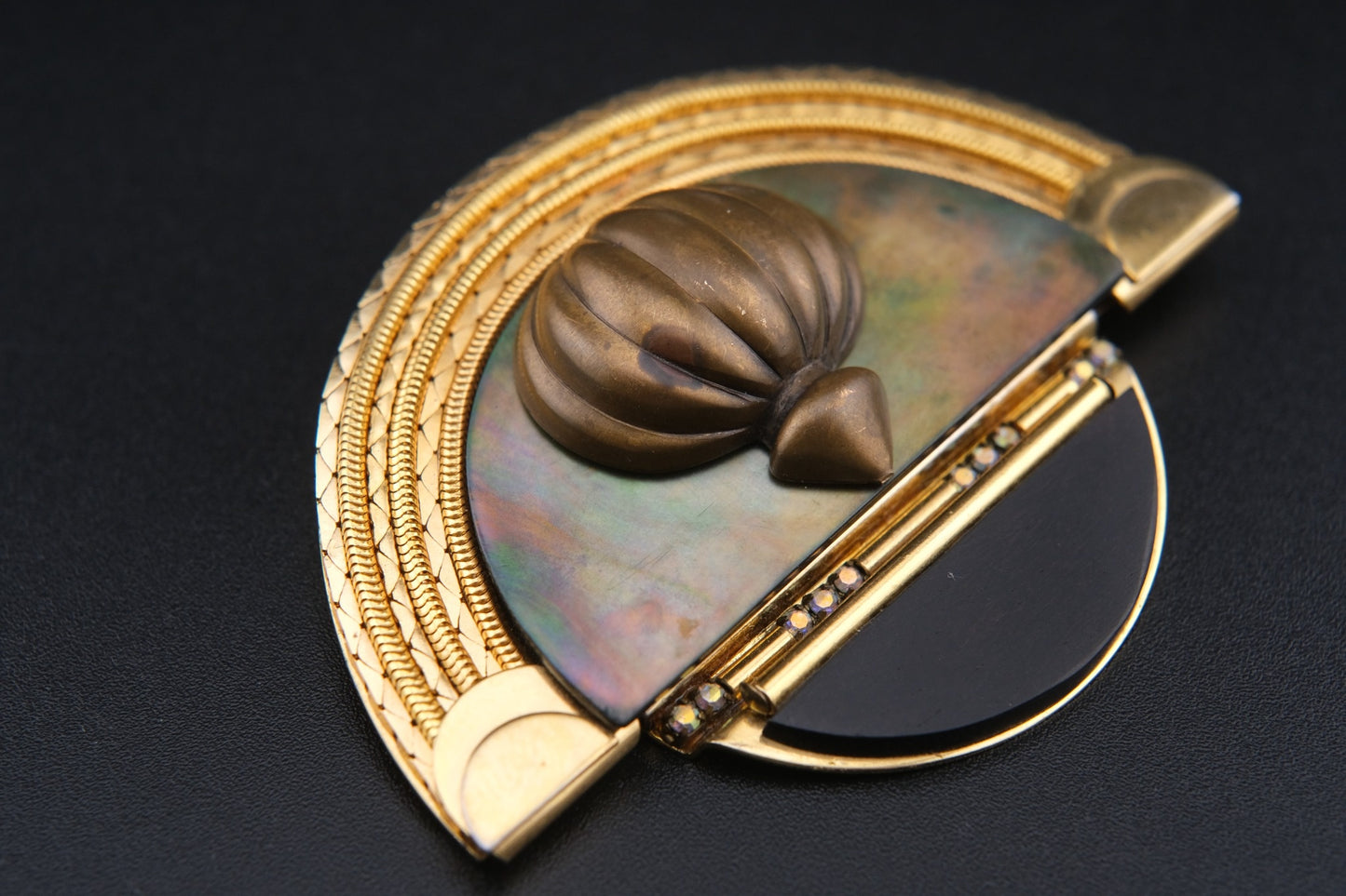 Vintage Marena Handmade German Brooch – Convertible to Pendant – Art Deco Revival Design