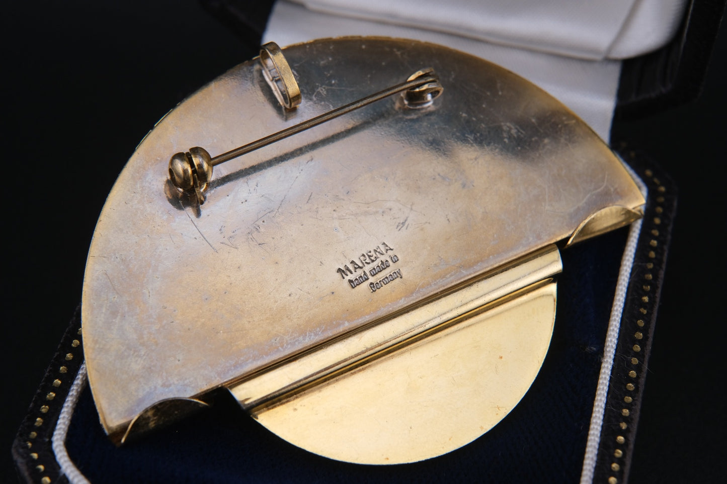 Vintage Marena Handmade German Brooch – Convertible to Pendant – Art Deco Revival Design