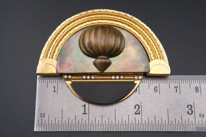 Vintage Marena Handmade German Brooch – Convertible to Pendant – Art Deco Revival Design
