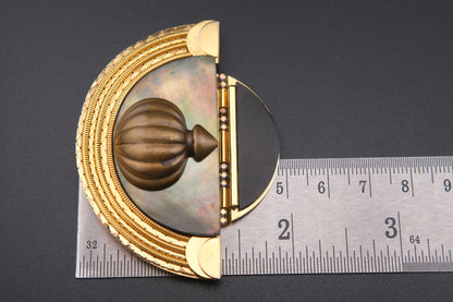 Vintage Marena Handmade German Brooch – Convertible to Pendant – Art Deco Revival Design