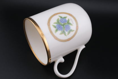 ❤️ Christian Dior "Hortensia" Porcelain Mug – Gold Trim – Vintage